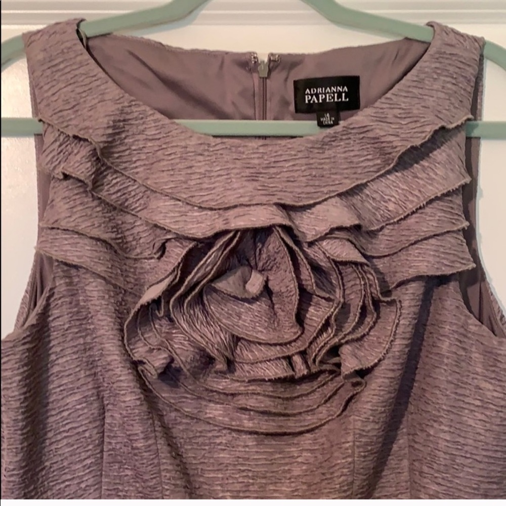 Adrianna Papell grey cocktail dress